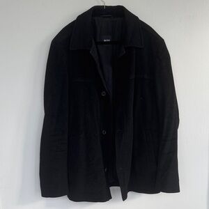 Boss Men's Elegant Dark Pea Coat